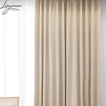 Modern Blackout Curtains For Living Room Window Thick Curtain For Bedroom Cloth Fabric Ready Made Drapes Blinds High Shading 95%