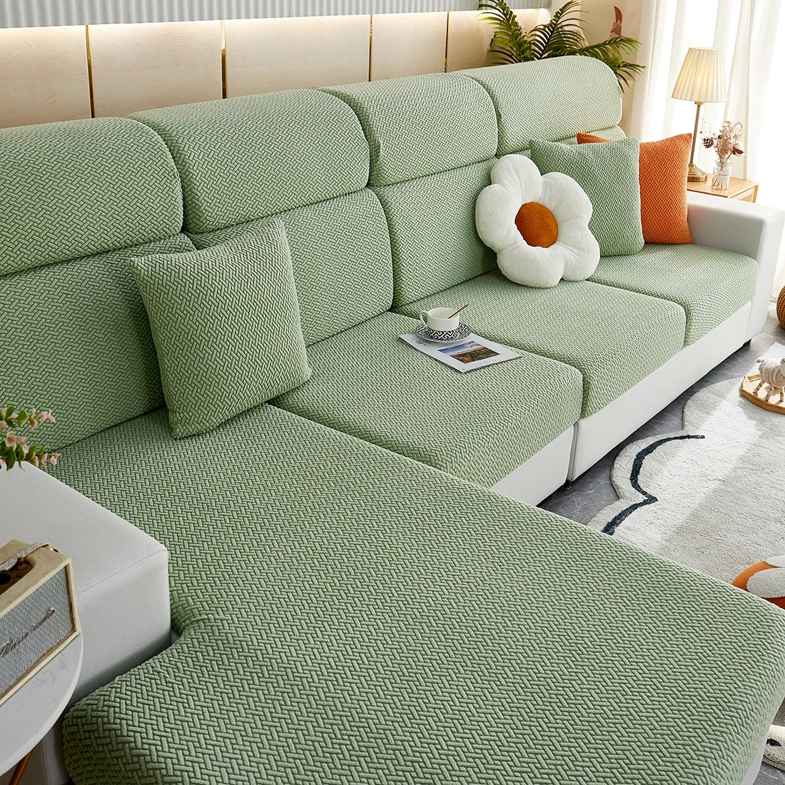 Jacquard Elastic Sofa Slipcover for Sofa