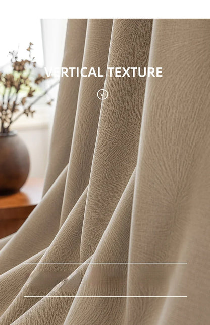 Custom Beige Chenille Luxury Curtains