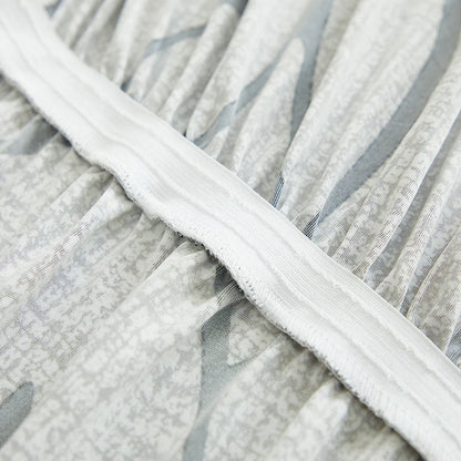 Printed Sofa Cover with Skirt - Full Coverage & Elastic, Multiple Colors