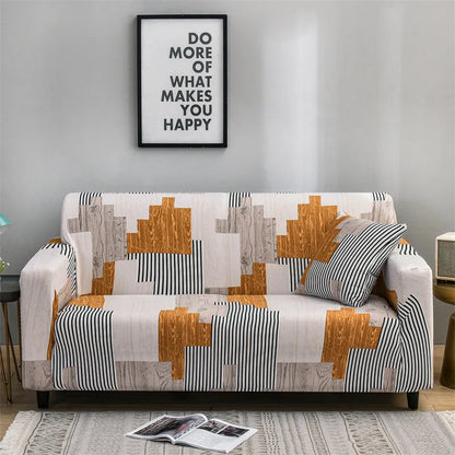 Floral Printed Stretch Sofa Cover with Elastic Band