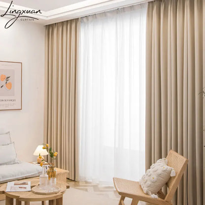 Modern Blackout Curtains For Living Room Window Thick Curtain For Bedroom Cloth Fabric Ready Made Drapes Blinds High Shading 95%