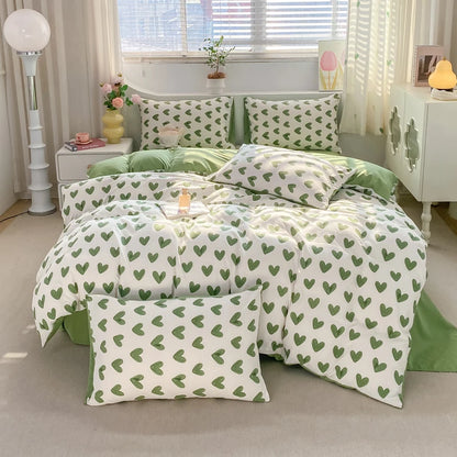 100% Washed Floral Bedding Set