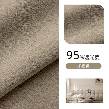 Custom Beige Chenille Luxury Curtains
