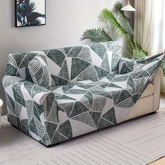 Floral Printed Stretch Sofa Cover with Elastic Band