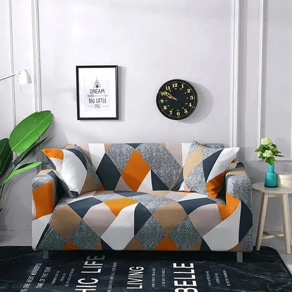 Multi-Person Elastic Sofa Cover Set with Pillowcases & Anti-Slip Design