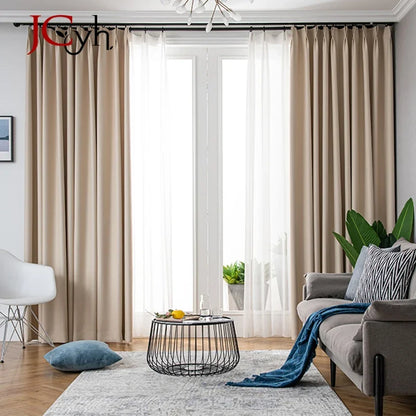 Modern Hall Blackout Curtains for Living Room Girl Bedroom Long Curtain for Windows Ready-made Cortinas Rideaux High-shading 90%