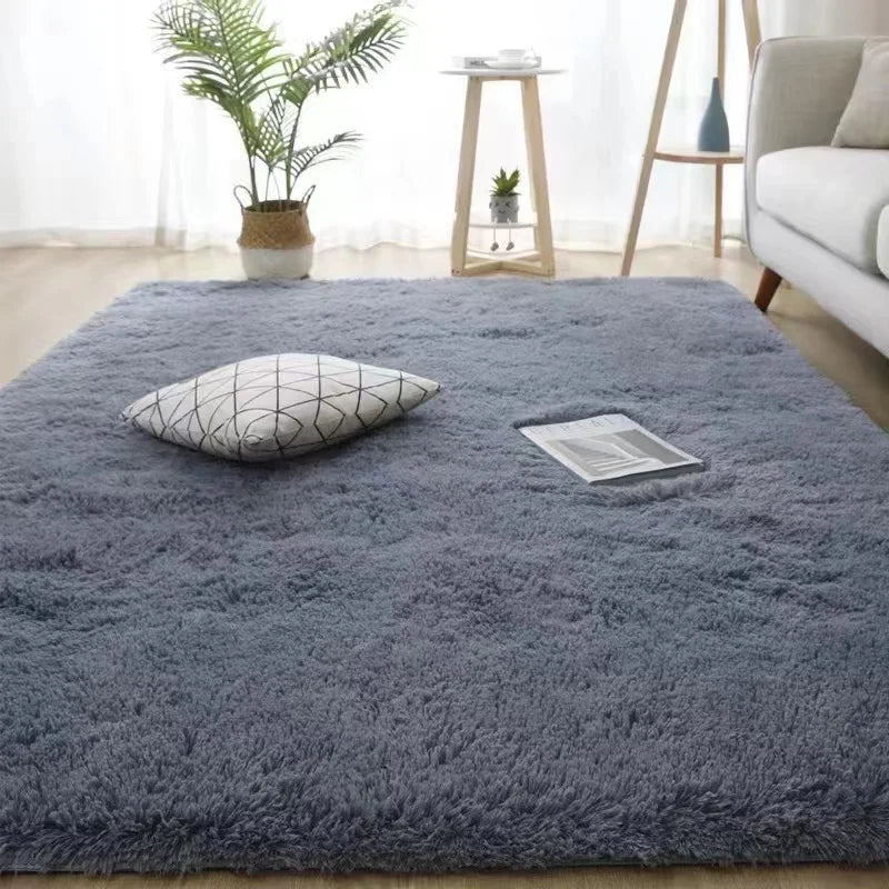 Nordic Minimalist Silk Wool Non-Slip Rug