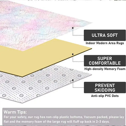 Rainbow Kids Carpet Soft Bedroom Rugs