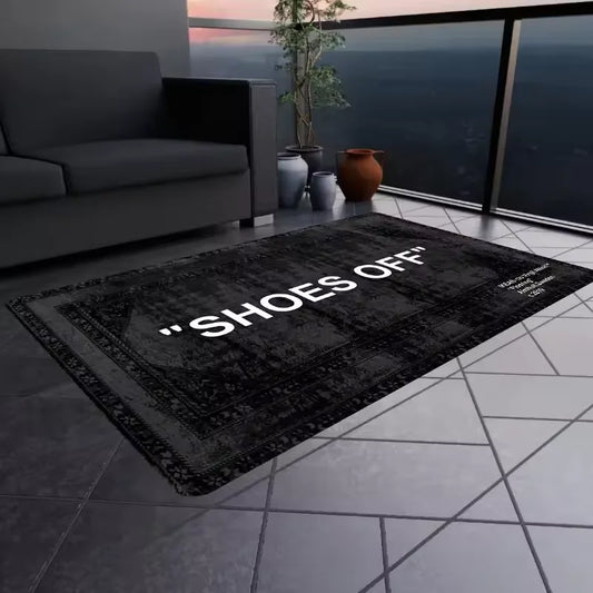VIKAMA Shoes Off Shoes Room Hypebeast Living Room Bedroom Kitchen Bathroom Lightweight Rugs Washable Carpet Mat Home Decor