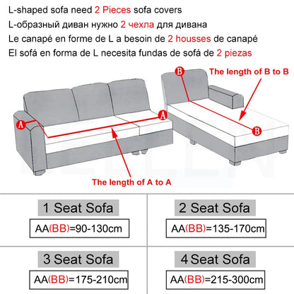 Soft & Thick Velvet Sofa Cover with Armrest for L-Shaped Sofas