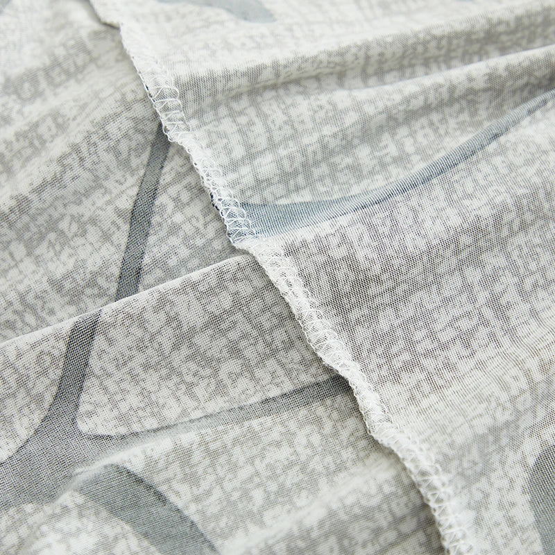 Printed Sofa Cover with Skirt - Full Coverage & Elastic, Multiple Colors