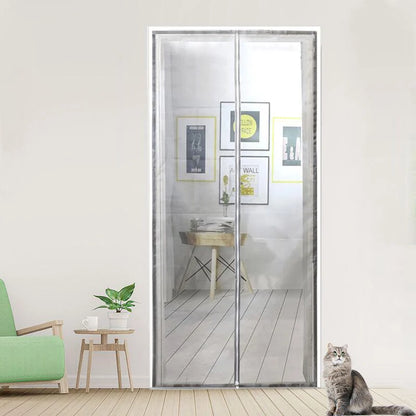 Zipper Door Screen Anti-cat PPT Nano Door Curtain Up Opening & Left Opening Shape Anti-mosquito Mesh Screen for Pet Living Room