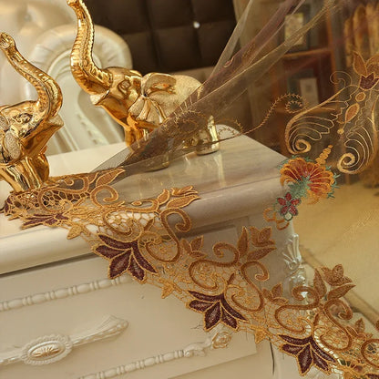 Royal aristocratic high-end custom embroidery curtains for Living Room European luxury villa curtains for Bedroom/Kitchen