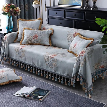 Throw Blanket Cotton Sofa Cover With Tassel Dust Anti-cat Scratch Protection Cover Sofa Blanket Full Four Season Throw Blanket