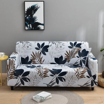 Floral Printed Stretch Sofa Cover with Elastic Band