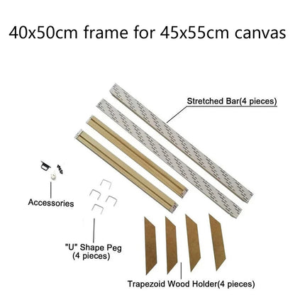 30x40 40x60 50x70cm Canvas Frame Wooden Frames Wooden Photo Oil Painting Canvas Diamond Painting Frames Canvas Wood Wall Frame