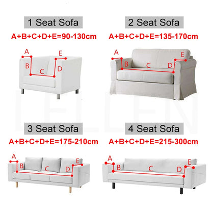 Soft & Thick Velvet Sofa Cover with Armrest for L-Shaped Sofas