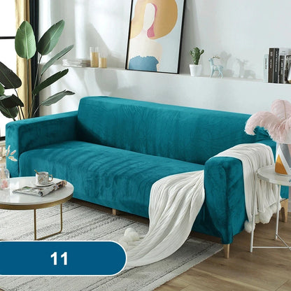 Soft & Thick Velvet Sofa Cover with Armrest for L-Shaped Sofas