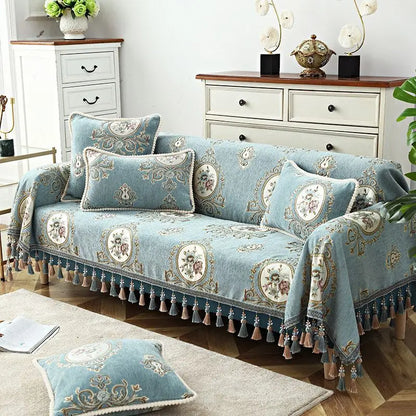 Throw Blanket Cotton Sofa Cover With Tassel Dust Anti-cat Scratch Protection Cover Sofa Blanket Full Four Season Throw Blanket