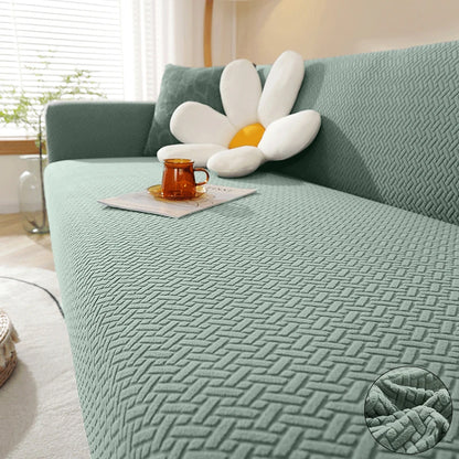 Jacquard Sofa Cover For Living Room Elastic Thick Jacquard Sofa Cover For Sofa L-shaped Corner Sofa Covers 1/2/3/4/5 Seater