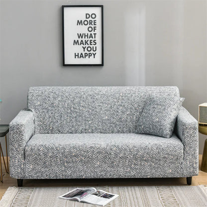 Floral Printed Stretch Sofa Cover with Elastic Band