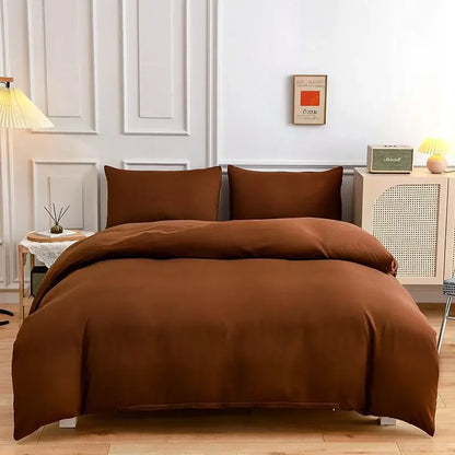 Nordic 3/4Pcs Solid Solor Bedding Set Home Duvet Cover Sheet Quilt Cover AB side Bedroom Decor Queen King Size 150x200 220x240
