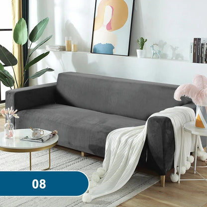 Soft & Thick Velvet Sofa Cover with Armrest for L-Shaped Sofas