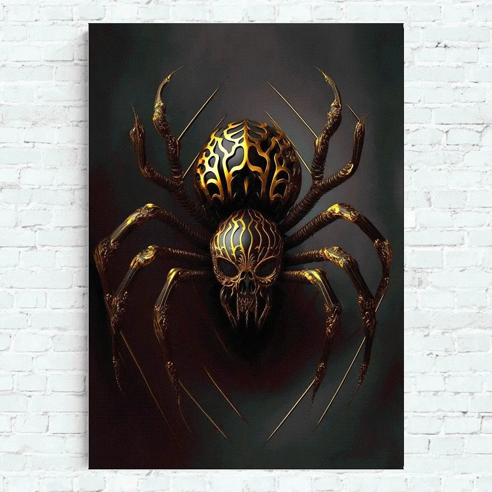Black And Gold Animals Poster Home Office Wall Bedroom Living Room Kitchen Decoration Painting