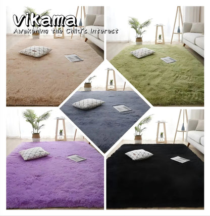 Nordic Minimalist Silk Wool Non-Slip Rug
