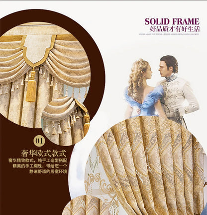 European Chenille Embroidery Luxury Curtains