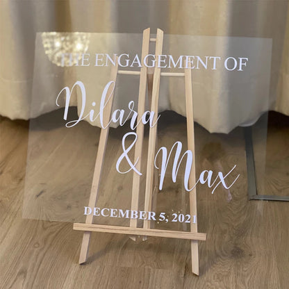 Wedding Welcome Board Vinyl Sticker Personalized Custom Names And Date Decal Wedding Party Decor Wedding Sign Mirror Mural