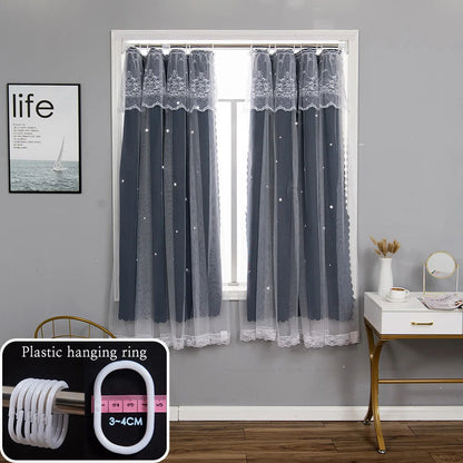 Star Blackout Curtains with Gauze