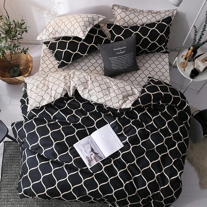 Luxury Black Comforter Set with Pillowcases