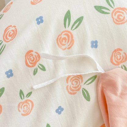 100% Washed Floral Bedding Set
