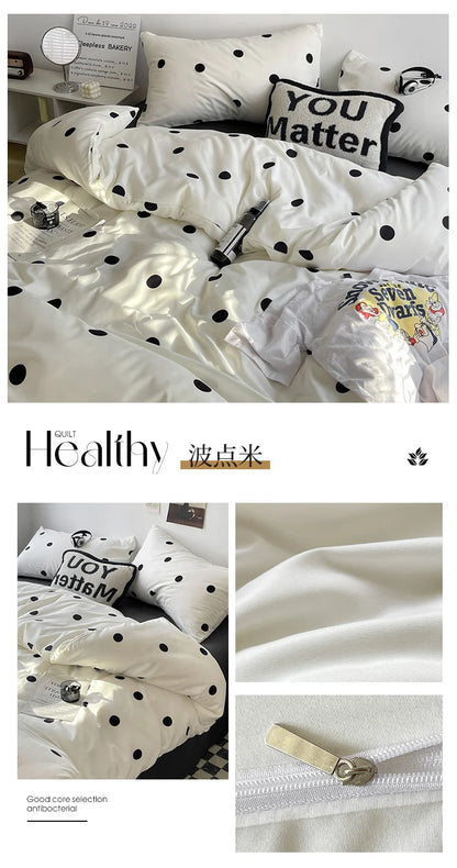 Stripe Comforter Set with Pillowcase & Bed Sheet