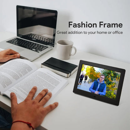 7 Inch Digital Picture Frame,  HD IPS Displays Photo Frames with Remote Control,Using USB or SD to Play Photos/Videos/Music,Gift