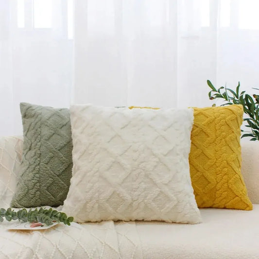 1pc Chenille Jacquard Geometric PatternThrow Pillow Cover, SquareThrow Pillow Case, Decorative Pillow Cover For Home Office Sofa