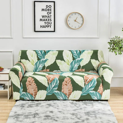 Flower Printed Elastic Sofa Cover for Living Room & Bedroom