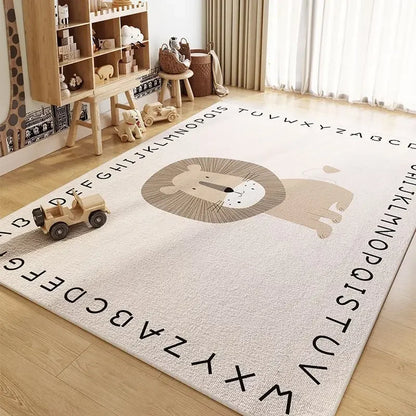 VIKAMA Children's Cartoon Game Lightweight Rug Living Room Bedroom Kindergarten Washable Stain-resistant Size Optional Carpet