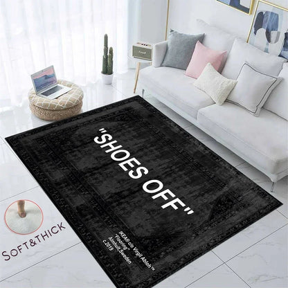 VIKAMA Shoes Off Shoes Room Hypebeast Living Room Bedroom Kitchen Bathroom Lightweight Rugs Washable Carpet Mat Home Decor