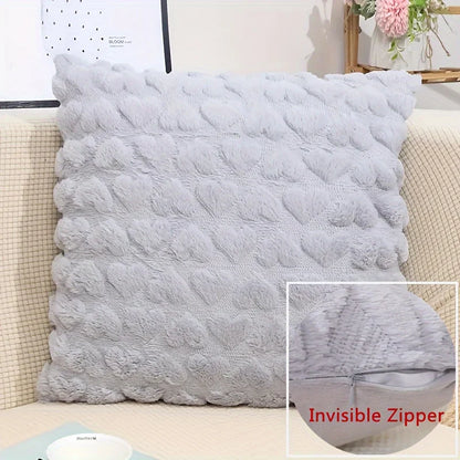 Modern Solid Color Love Plush Throw Pillow Cover,Valentine's Day Cushion Cover, Home,Room,Bedroom,Living Room,Sofa Decor