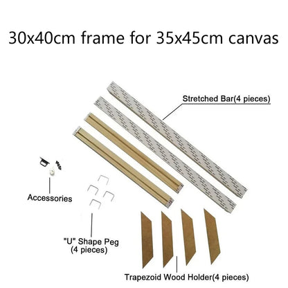 30x40 40x60 50x70cm Canvas Frame Wooden Frames Wooden Photo Oil Painting Canvas Diamond Painting Frames Canvas Wood Wall Frame