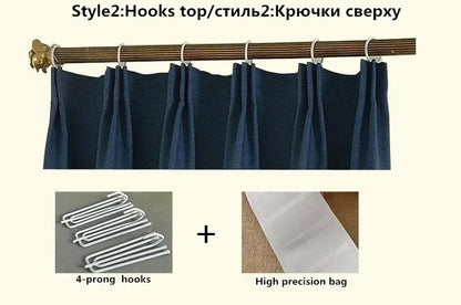 Custom Beige Chenille Luxury Curtains