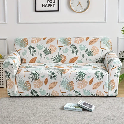 Flower Printed Elastic Sofa Cover for Living Room & Bedroom