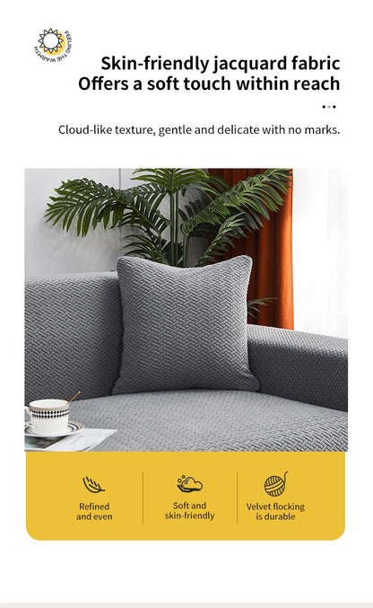 Jacquard Dustproof Sofa Cover - Removable & Washable Protector