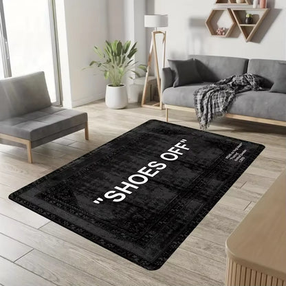 VIKAMA Shoes Off Shoes Room Hypebeast Living Room Bedroom Kitchen Bathroom Lightweight Rugs Washable Carpet Mat Home Decor