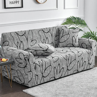 Flower Printed Elastic Sofa Cover for Living Room & Bedroom