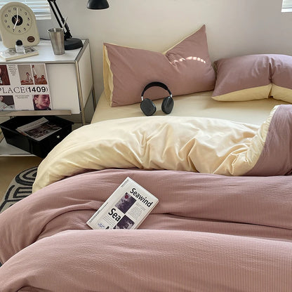 3pcs Duvet Cover Black Fashion Bedding Set for Men Grey Comforter Cover Microfiber Solid Color Quilt Cover with 2 Pillowcases