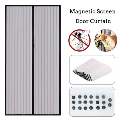 Multisize Anti-Mosquito Net Self-adhesive Anti-Mosquito Curtain Anti Bug Insect Mesh Net No Punching Automatic Closing Curtains